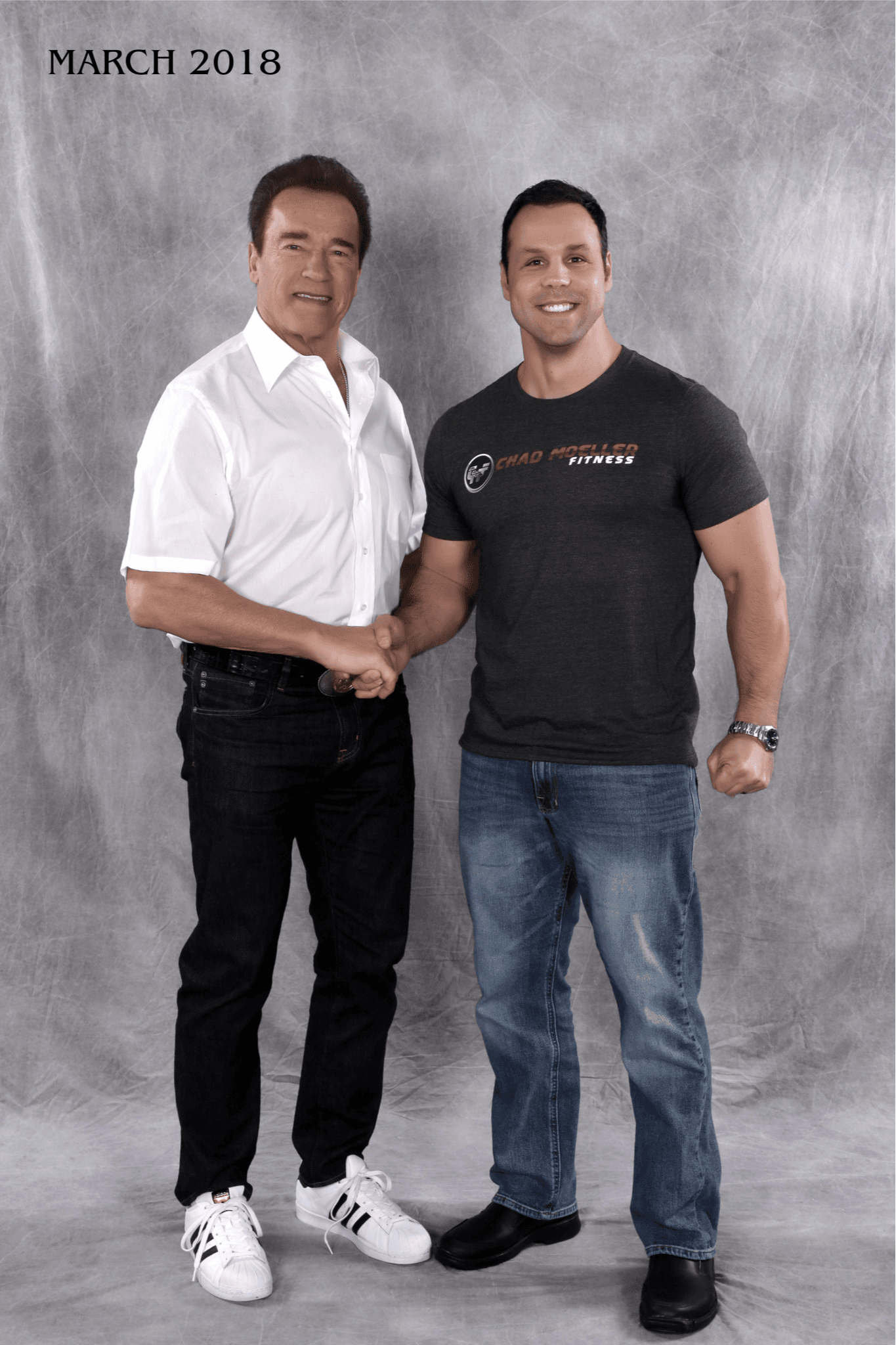 Chad Moeller with Arnold Schwarzenegger